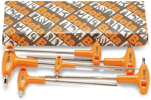 Miniatura 8 de Beta 96T Llave hexagonal con mango en T métrica de 3.5mm Llave Allen ergonómica de alto torque con puntas hexagonales duales Orificio