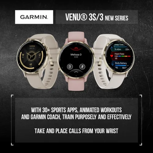 Miniatura 6 de Reloj inteligente Garmin Venu 3 GPS con pantalla AMOLED de 45 mm, características avanzadas de salud y fitness, hasta 14 días de batería, modo