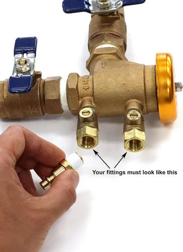 Miniatura 2 de Enchufe de estilo industrial a accesorios NPT macho Adaptadores para preparar para el invierno, el preventor de reflujo de reflujo