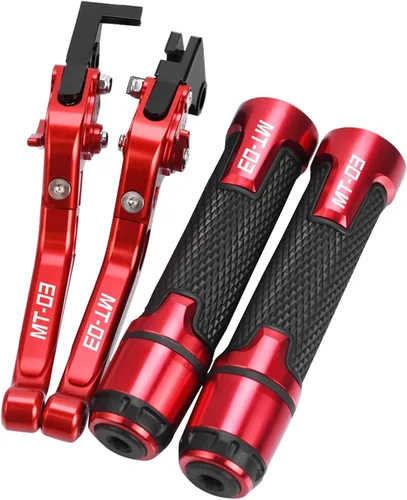 Miniatura 16 de Palancas de embrague de freno extensibles ajustables para motocicleta para Yamaha MT03 MT-03 2015 2016 2017 2018 2019 2020 (color : B)