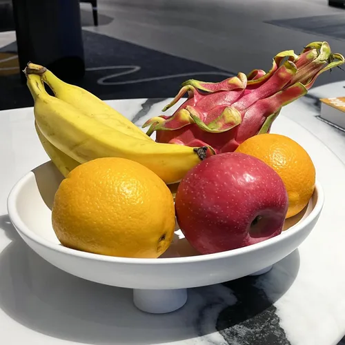 Miniatura 2 de Frutero de cerámica cuencos de cerámica para encimera de cocina, cuencos decorativos grandes de 10 pulgadas para decoración moderna del hogar
