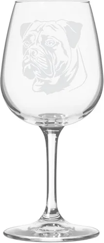 Miniatura 243 de Copa de vino de 12.75 onzas con diseño de perro grabado