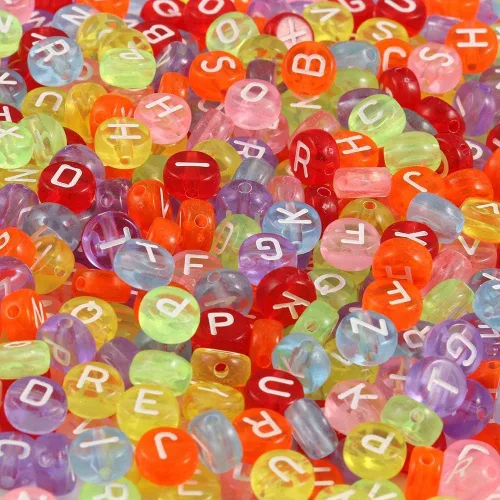 Miniatura 12 de 1000 cuentas redondas blancas de números acrílicos de 0.16 x 0.27 pulgadas, figura colorida de 0-9 pulgadas, cuentas para hacer joyas y pulseras