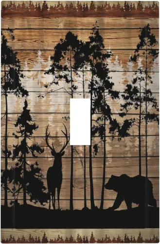 Miniatura 74 de Cubiertas Decorativas para Placas de Interruptor Boho Country Eucalipto Rústico Acuarela Hojas Verdes 2 Gang Placa de Pared Cubierta de Placa