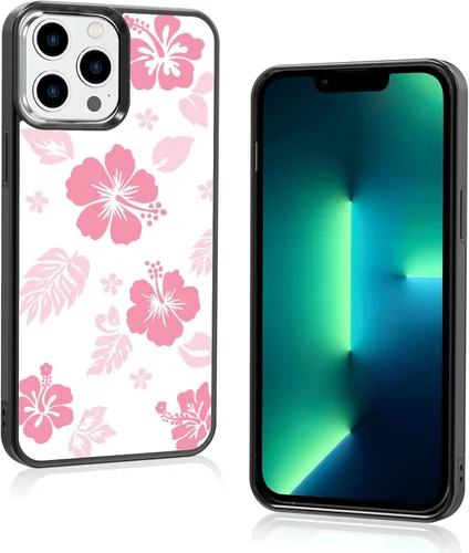 Miniatura 55 de Funda para iPhone 8 Plus y iPhone 7 Plus, linda funda Kawaii azul hibisco hawaiano floral estética floral para niñas preppy mujeres