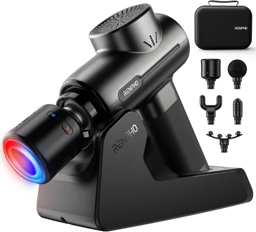 Miniatura 12 de RENPHO Active+ Thermacool Pistola de masaje con calor y frío, regalos del día del padre, control de aplicación con cursos guiados por video