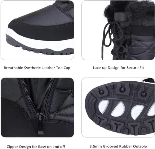 Miniatura 5 de CIOR Women's Waterproof Winter Snow Boots Warm Faux Fur Lined Anti-Slip Cold Weather Boots