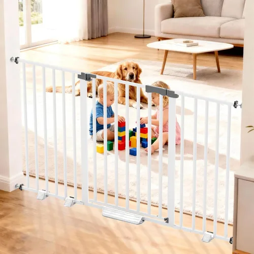 Miniatura 7 de Puerta de bebé extra alta de 41 pulgadas para perros grandes y mascotas en interiores, sin saltar, 30-40.9 pulgadas de ancho, puerta resistente