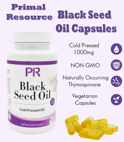 Miniatura 5 de Cápsulas de aceite de semilla negra Nigella sativa prensada en frío – Soporte inmunológico, articular y digestivo – Ricas en timoquinona – Sin OMG