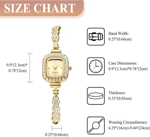Miniatura 2 de OIDEA Reloj de pulsera con diamantes de imitación para mujer: reloj de pulsera de cuarzo analógico con diamantes de imitación de lujo, correa