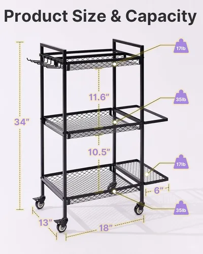 Miniatura 5 de YOTTOY Estante de almacenamiento de gimnasio de 3 niveles para gimnasio en casa, estante de pesas multifuncional, soporte para mancuernas, soporte