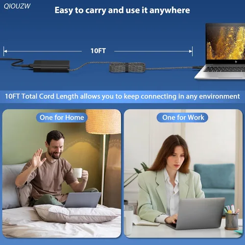 Miniatura 7 de Cargador de portátil delgado USB C de 65 W, compatible con cargador HP Spectre X360 Elitebook Envy Omnibook Chromebook Elite Dragonfly ProBook Zbook