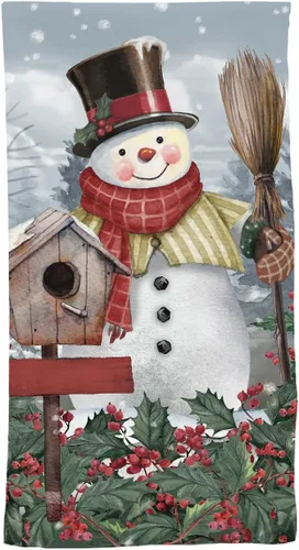 Miniatura 6 de Briarwood Lane Toalla de mano de algodón de muñeco de nieve a