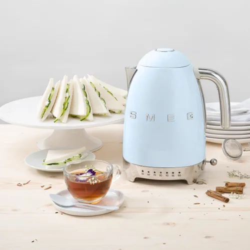 Miniatura 2 de SMEG Hervidor eléctrico de temperatura variable 1.7L (7 tazas), hervidor de té y café de acero inoxidable, hervir rápido, temperatura ajustable