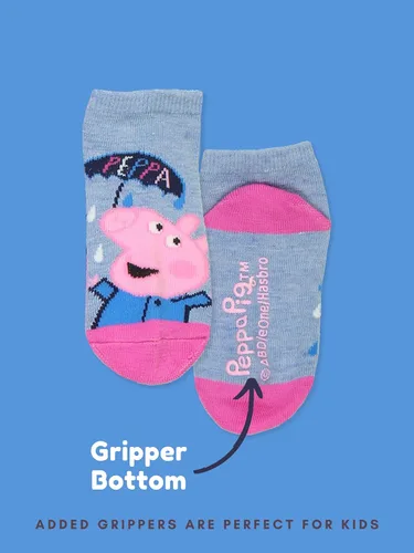 Miniatura 7 de Peppa Pig Paquete de 6 calcetines estilo cuarto con pinzas para niños pequeños