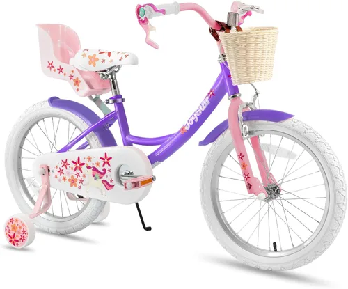 Miniatura 13 de JOYSTAR Unicorn Kids Bike for Girls Ages 2-9 Years Old, 12 14 16 18 Inch Kids Bike with Training Wheels, Doll Seat, Streamers and Basket, Toddler