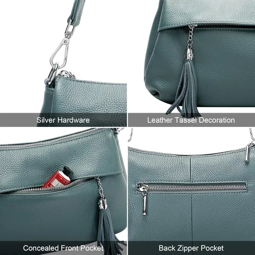 Miniatura 7 de Over Earth Bolsos de cuero para mujer, bolso de hombro pequeño Hobo para mujer