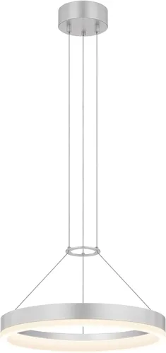 Sonneman Corona - Anillo colgante LED regulable de 16 pulgadas para isla de cocina, comedor o sala de estar, aluminio satinado brillante Aluminio
