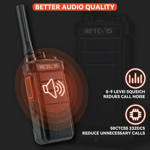 Miniatura 12 de Retevis RB26 Radios de 2 vías de largo alcance, Walkie Talkie de trabajo con auricular a granel, 21 horas, USB-C, capacidad de repetidor GMRS