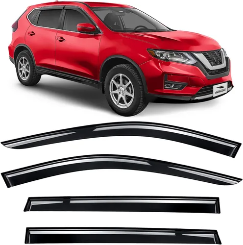 Miniatura 14 de Voron Glass Protectores de lluvia extra duraderos con cinta adhesiva para Toyota Corolla 2014-2019 Sedán, deflectores de ventana, viseras de ventana