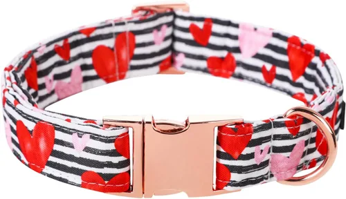 Miniatura 23 de Collar para perro Lionet Paws, cómodo y ajustable, collar lindo con hebilla de metal para perros machos y hembras, patrón de pelota de tenis, Tennis
