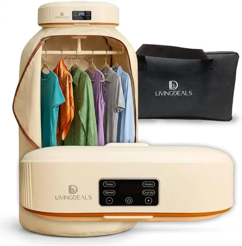 Secadora de ropa portátil para lavandería - Secadora premium para apartamentos, RV, viajes - Secadora compacta, plegable con temporizador,