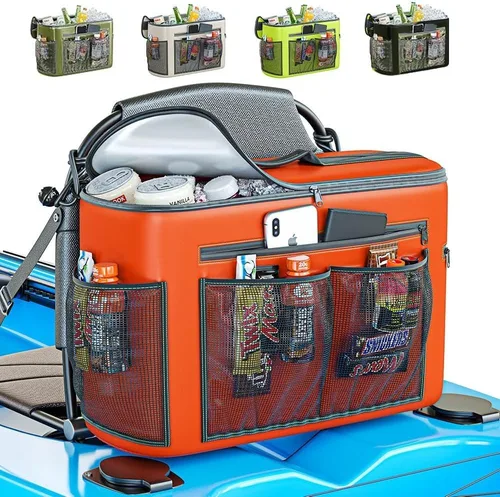 Miniatura 8 de Skywin Enfriador de Kayak Detrás del Asiento, Enfriador Impermeable para Kayak, Compatible con Asientos de Estilo Silla de Césped, Almacena Bebidas