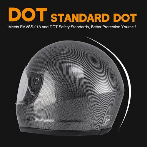 Miniatura 5 de Casco de motocicleta SLMOTO DOT para adultos, de fibra de carbono, con tapa abatible, protección completa de la cara, a prueba de golpes, seguro