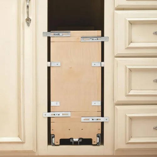 Miniatura 7 de Rev-A-Shelf Estante organizador de utensilios para hornear de madera extraíble de 5 pulgadas para gabinetes de cocina base con cierre suave