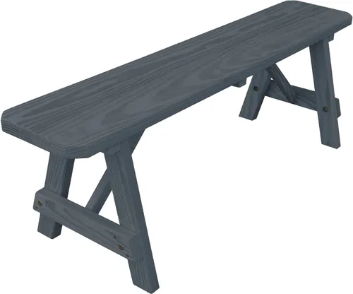 Miniatura 46 de Furniture Barn USA Banco tradicional de pino tratado a presión de 2 pies, tinte de cedro