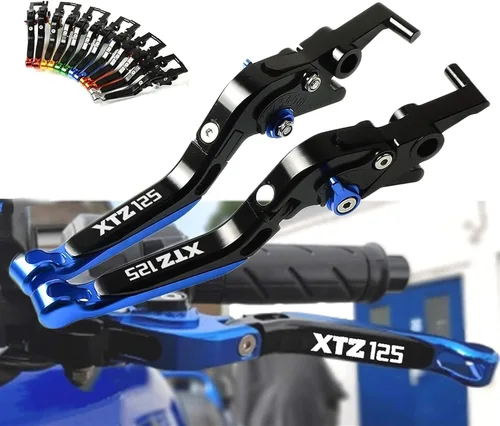 Miniatura 2 de Para Yamaha XTZ125 XTZ 125 2014 2015 2016 2017 2018 Palancas de motocicleta CNC Moto ajustable plegable extensible freno embrague palancas palanca