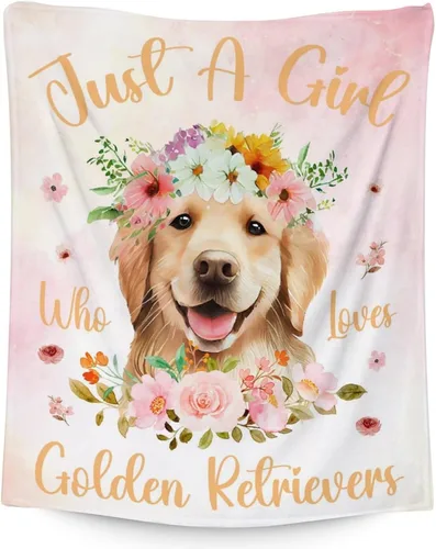 Miniatura 23 de Golden Retriever - Manta para niñas, tamaño de regazo de 30 x 40 pulgadas, manta de felpa suave y mullida, manta colorida y linda para sala de estar