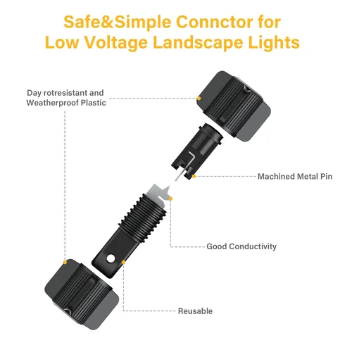 Miniatura 3 de FastLock Twist Conectores de cable de bajo voltaje para iluminación de paisaje Luces de camino al aire libre 4802-01