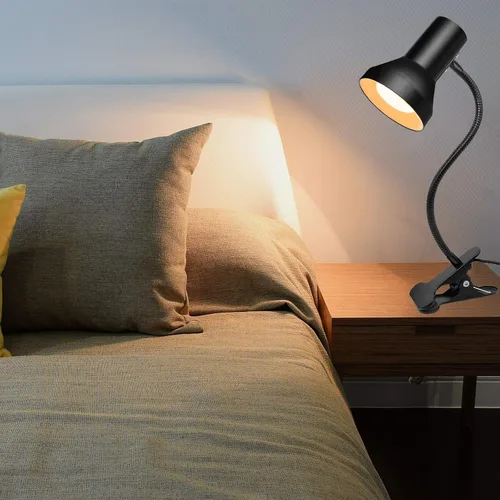 Miniatura 6 de WimiSom Lámpara de escritorio, lámparas de mesa para cuidado de los ojos, lámpara de cuello de cisne de rotación de 360°, luz de libro de lectura