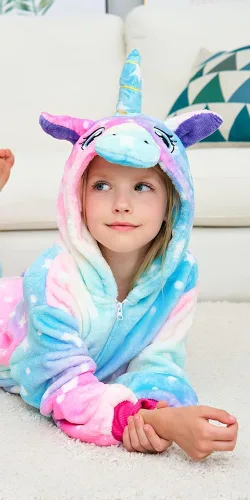 Miniatura 6 de Pijama de unicornio unisex para niños, enteritos para disfraz, Halloween