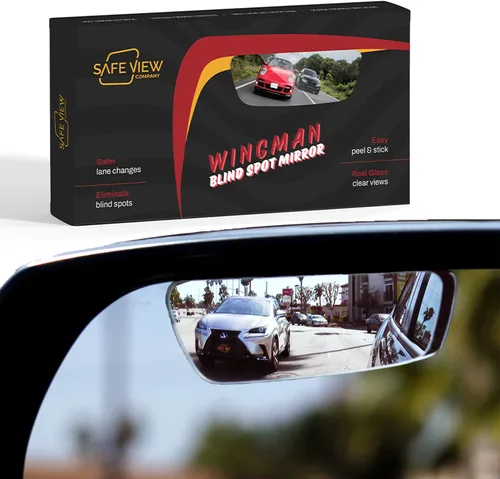 Miniatura 9 de Safe View Company - Espejos de punto ciego para automóviles, cambia de carril con confianza, hechos de vidrio convexo real, de larga duración, fácil