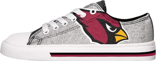 Miniatura 2 de Tenis de lona corte Low-Top con purpurina para mujer diseño de los Arizona Cardinals de la NFL con el color del equipo talle 10XXL.