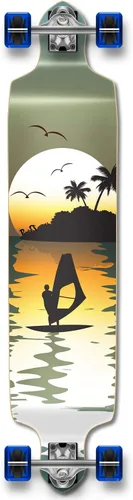 Miniatura 14 de Yocaher Patineta Longboard completa desplegable de velocidad profesional