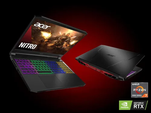 Miniatura 2 de acer Nitro 5 AN515-45-R92M - Laptop para juegos, AMD Ryzen 7 5800H (8 núcleos), GPU NVIDIA GeForce RTX 3060, pantalla IPS FHD de 15.6 pulgadas, DDR4