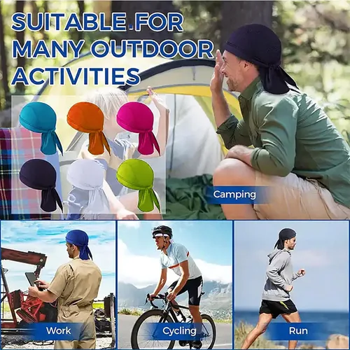Miniatura 6 de SUZALA Doo Rag que absorbe el sudor, forro de casco de enfriamiento de trapo de rocío, casco transpirable para hombres y mujeres