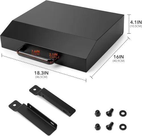 Miniatura 2 de Stanbroil Cubierta dura para plancha Blackstone de 17 pulgadas con sistema de grasa frontal, tapa de plancha se adapta a modelos con tornillos
