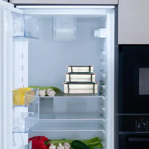 Miniatura 8 de Easy Togo Paquete de 3 recipientes de almuerzo de acero inoxidable – Cajas de almacenamiento de alimentos herméticas a prueba de fugas