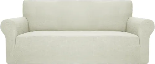 Miniatura 23 de JIVINER - Fundas de sofá de alta elasticidad para sofá de 3 cojines, funda de sofá extra grande de 1 pieza con parte inferior elástica