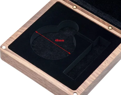 Miniatura 3 de COSISO Caja de regalo de reloj de bolsillo de madera de nogal, portátil, de un solo bolsillo, organizador de viaje para hombres y mujeres