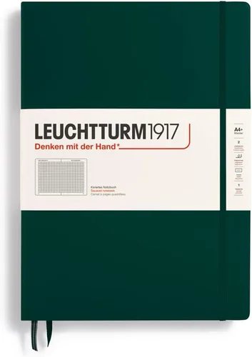 Miniatura 21 de LEUCHTTURM1917 - Cuaderno de tapa dura Master Classic A4+ - 235 páginas numeradas para escritura y diario (negro, a rayas)