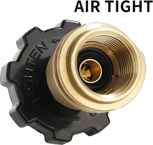 Miniatura 4 de Adaptador de tanque de propano de ajuste universal que convierte POL a QCC1 / Tipo 1 con llave, adaptador de manguera de propano