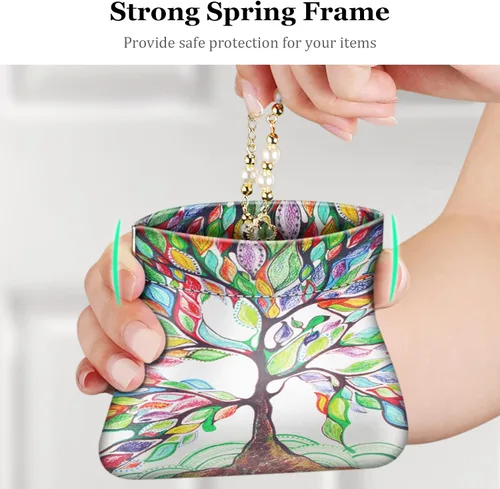 Miniatura 2 de Fintie - Monedero de piel sintética para monedas para mujeres y niñas, Love Tree, Moda