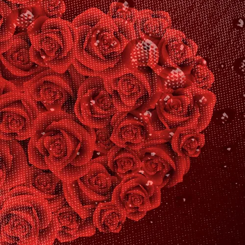 Miniatura 5 de Cortina de ducha romántica con ganchos para el día de San Valentín, diseño romántico de rosas rojas y corazones para San Valentín, estilo festivo