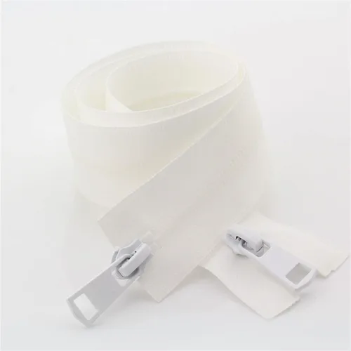 Mdingbao-Zippers 5# - Cremalleras dobles impermeables invisibles de doble vía de nailon de extremo abierto para coser suministros de ropa, fuertes y