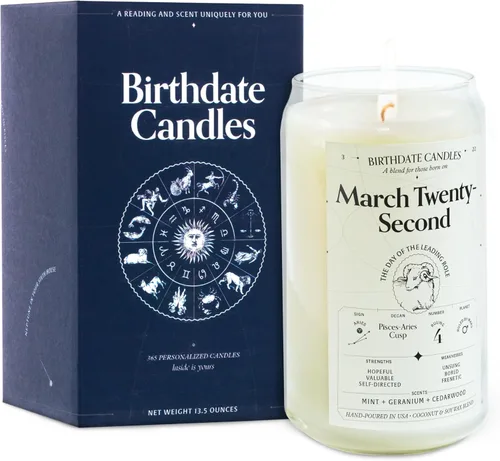 Miniatura 168 de Velas con fecha de nacimiento, 28 de octubre, velas perfumadas del zodiaco de Escorpio, regalo de cumpleaños, aroma a bergamota, canela y caoba